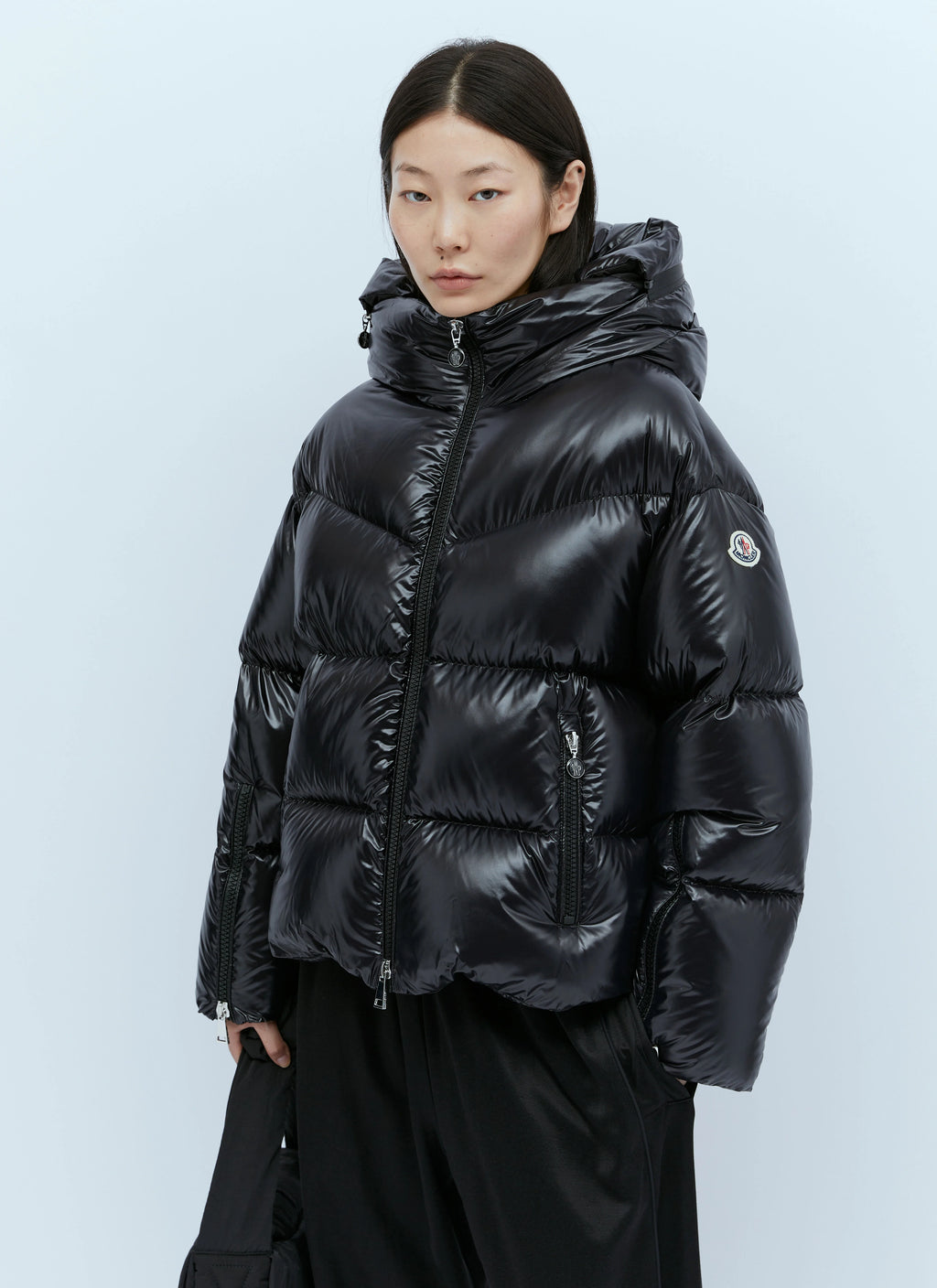 Moncler Veste Huppe en Duvet Court avec Capuche